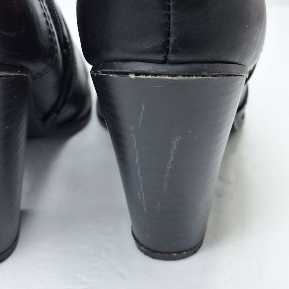 Dream Pairs Black Kendal Ankle Boots Size 8.5 – 3” Block Heel Zip Closure - Picture 5 of 10